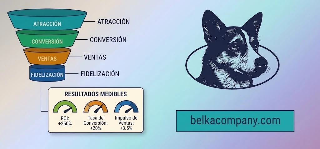 Belka perrita logo agencia digital medellin, Colombia