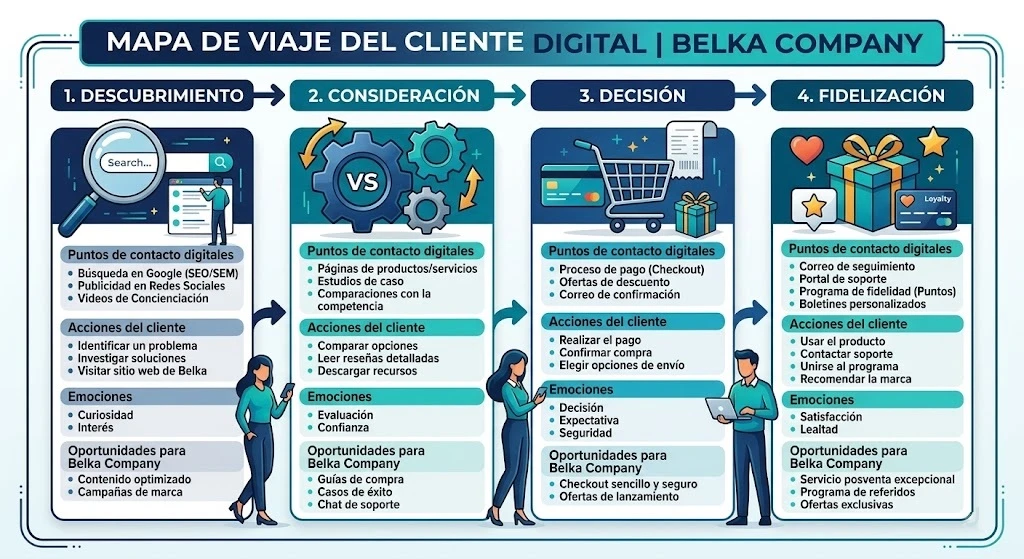 Customer Journey Etapas en la estrategia Digital